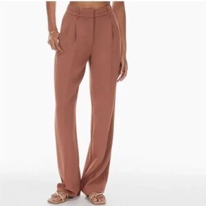 Aritzia Wide-Leg Trousers in Dusty Rose